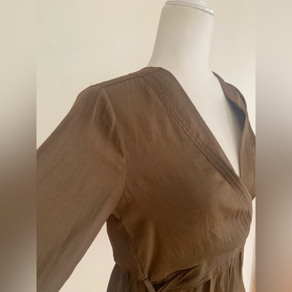 Banana Republic tie waist blouse size XS brown - Picture 7 of 8